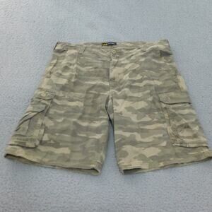 Lee Shorts Mens 42 Camo Cargo Green Work Baggy Pockets Outdoor